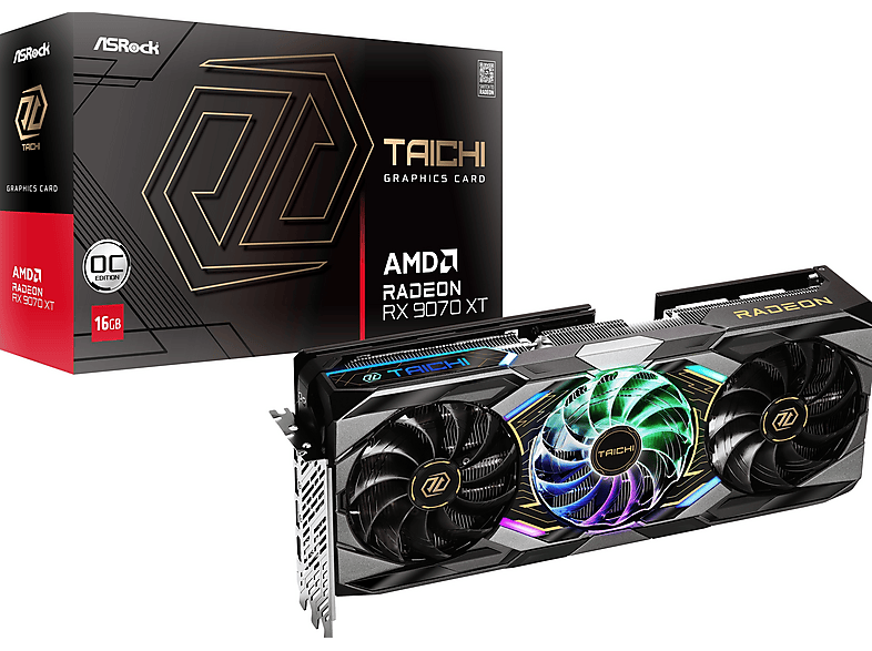 ASROCK Radeon RX 9070 XT OC (AMD, Grafikkarte)