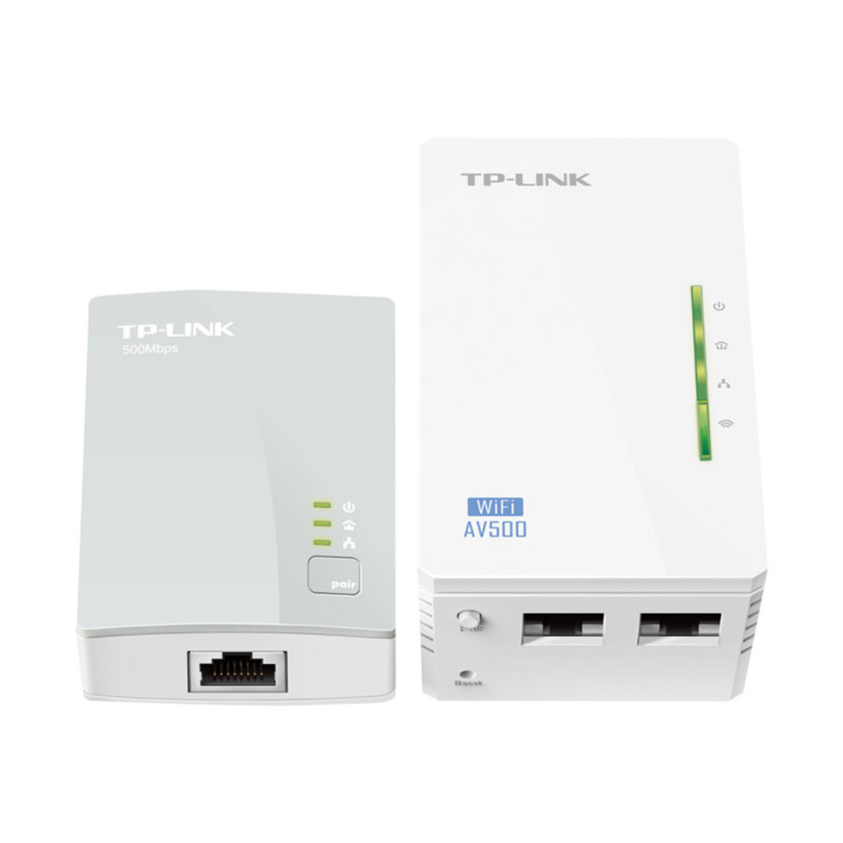 Zwei TP-Link WLAN-Repeater: einer klein und einer größer, weiß, mit TP-Link-Branding.