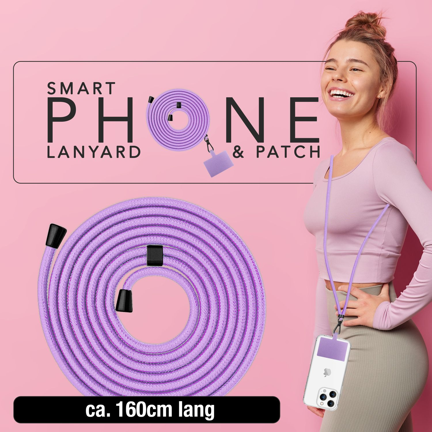 NALIA Universal Lanyard For Mobile Phone, Neck Strap For