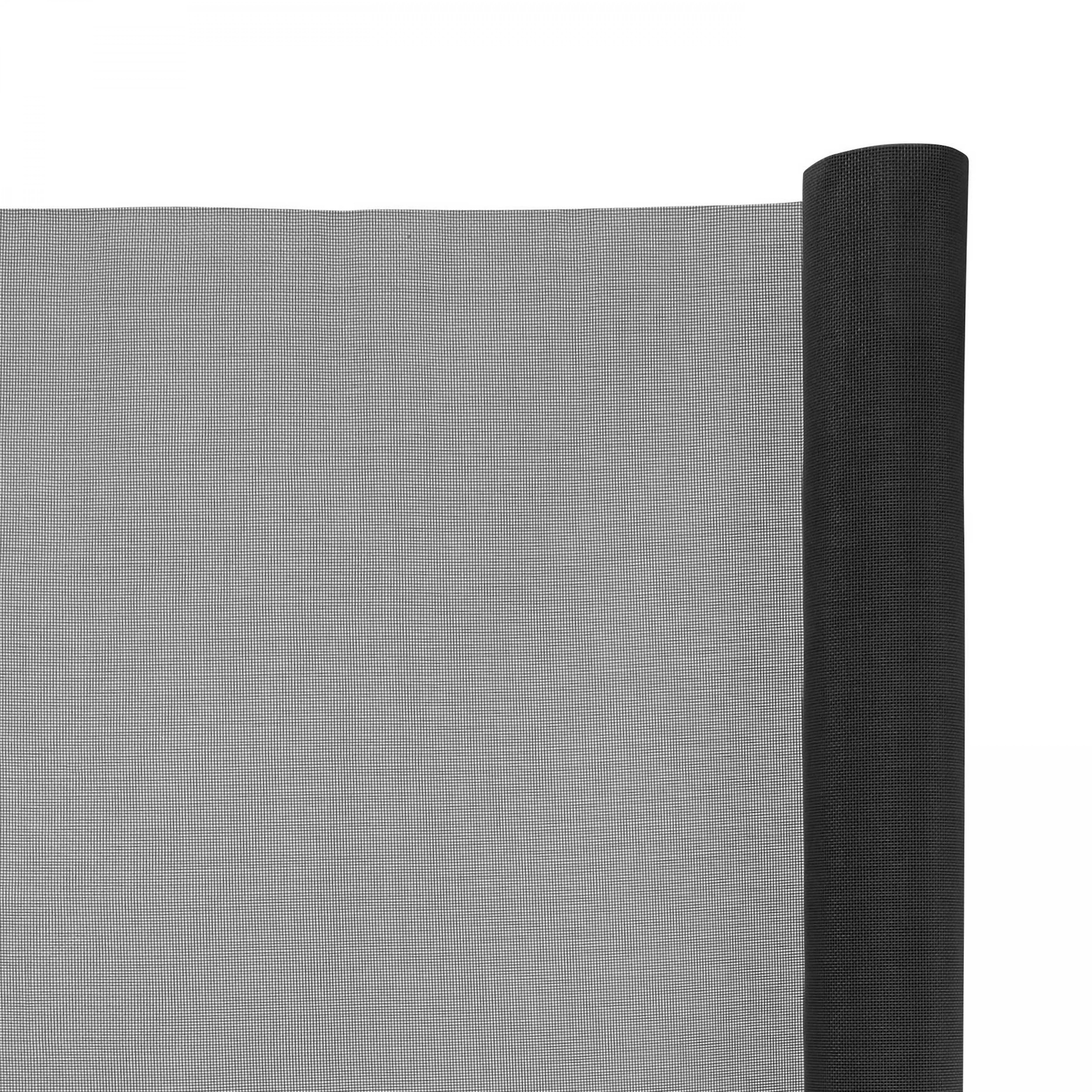 Eine Rolle aus schwarzem Netzmaterial. Das Netz hat kleine quadratische Löcher. Die Rolle ist teilweise abgerollt.