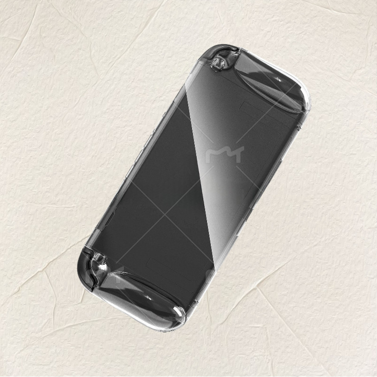 Konsola przenośna w przezroczystym etui.