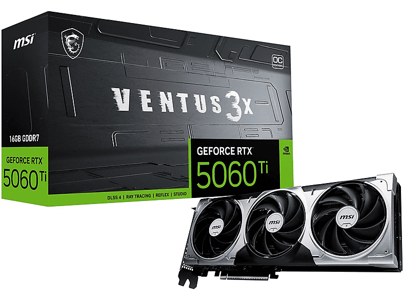 MSI GEFORCE RTX 5060 TI 16G VENTUS 3X OC (NVIDIA, Grafikkarte)