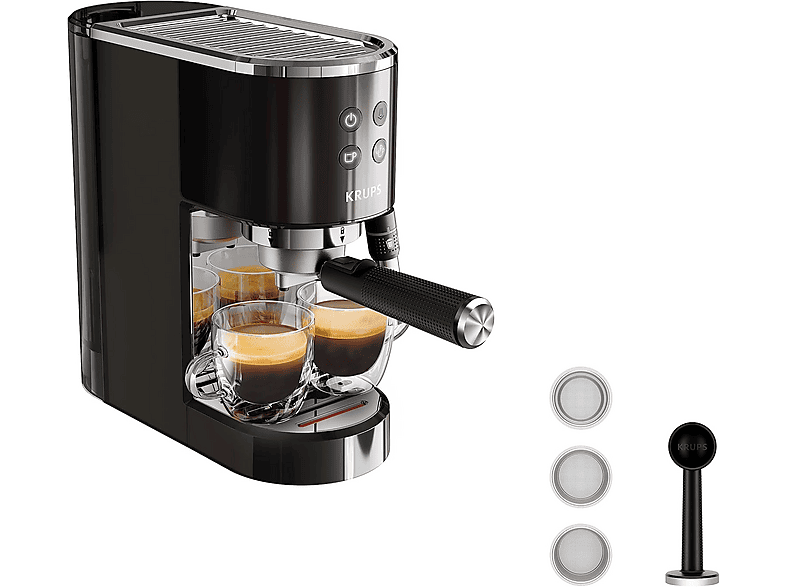 KRUPS XP 444G Virtuoso+ Siebträgermaschine schwarz