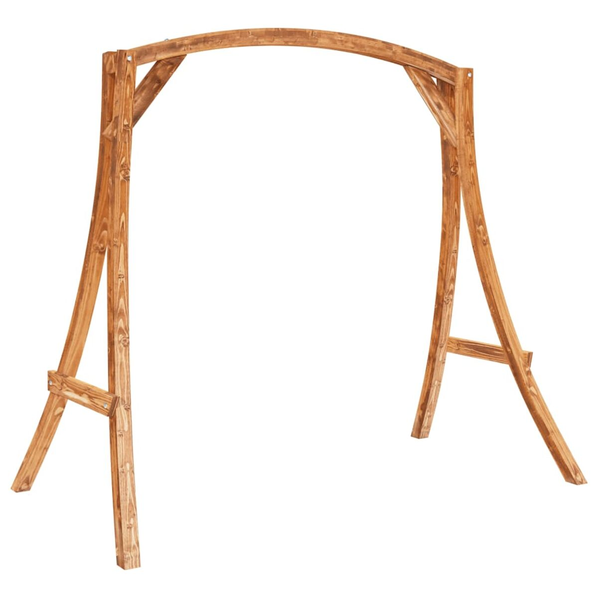 Holzbogen mit gewölbter Oberseite und zwei abgewinkelten Beinen.