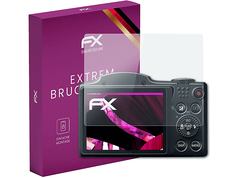 AtFoliX Glasfolie Für Canon PowerShot SX420 IS – 9H Hybrid-Glass, Kratzfest & Einfach Zu Montieren