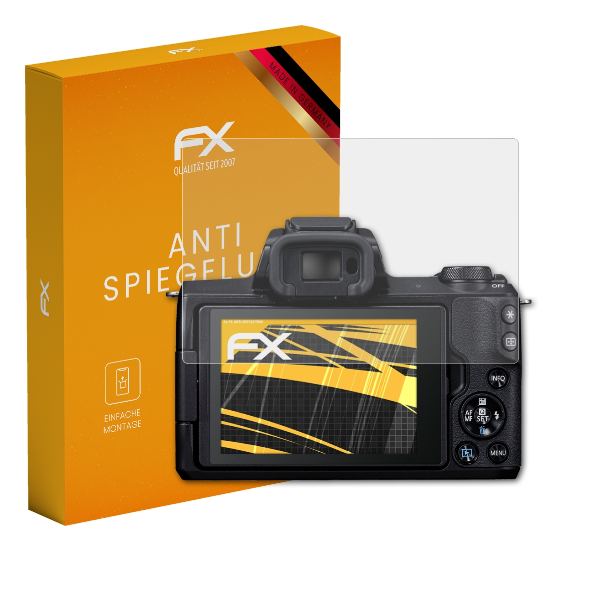 AtFoliX FX-Clear Displayschutzfolie Für Canon EOS M50 – Ultraklar & Extrem Kratzfest