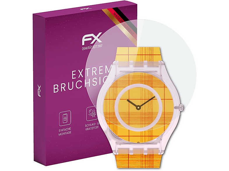 ATFOLIX FX-Hybrid-Glass Schutzglas (für Swatch Fire Madras 01)