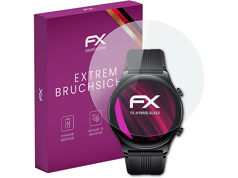 ATFOLIX FX-Hybrid-Glass Schutzglas (für Honor Watch GS 3)
