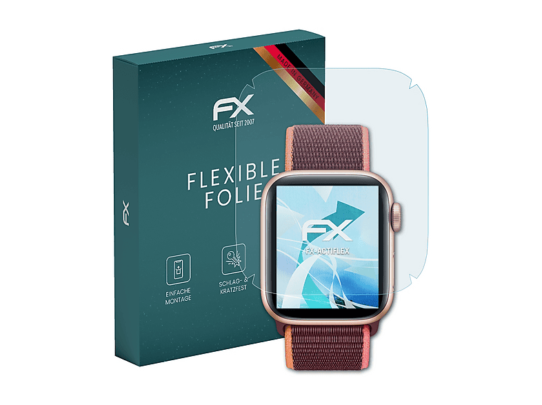 ATFOLIX 3x FX-ActiFleX Displayschutz (für Apple Watch SE (40mm))