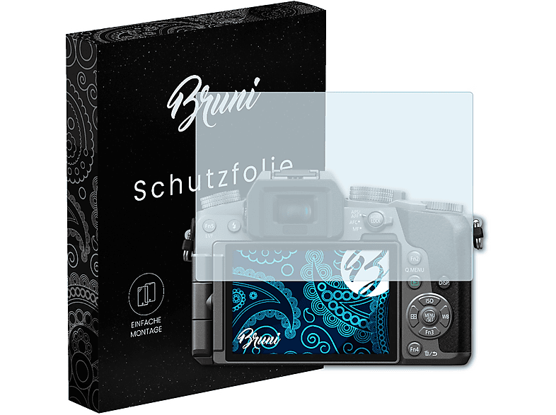 Bruni Displayschutzfolie Für Panasonic Lumix DMC-GF7 – Glasklar, Kratzfest, 2er-Pack | Einfach Anzubringen