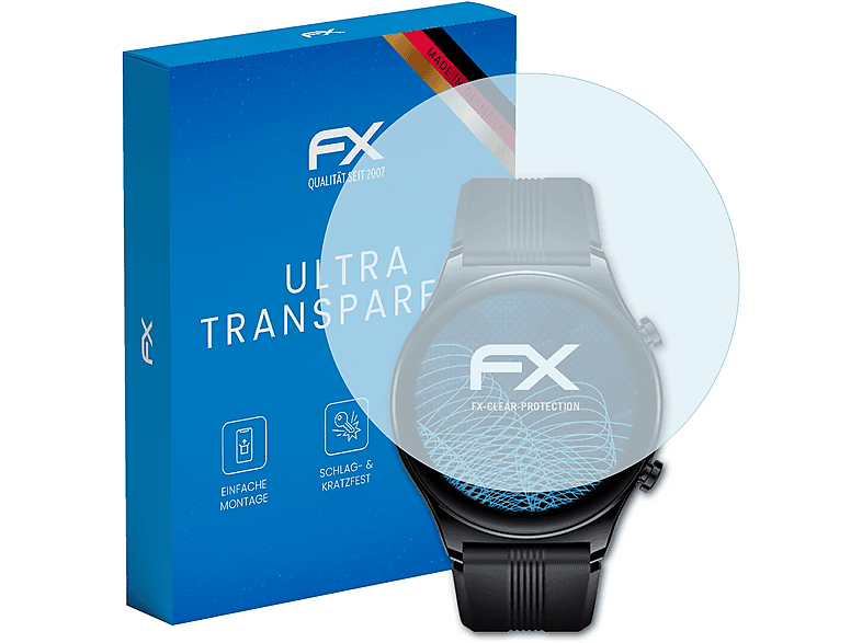 ATFOLIX 3x FX-Clear Displayschutz (für Honor Watch GS 3)