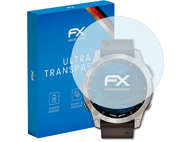ATFOLIX 3x FX-Clear Displayschutz (für Garmin D2 Mach 1)