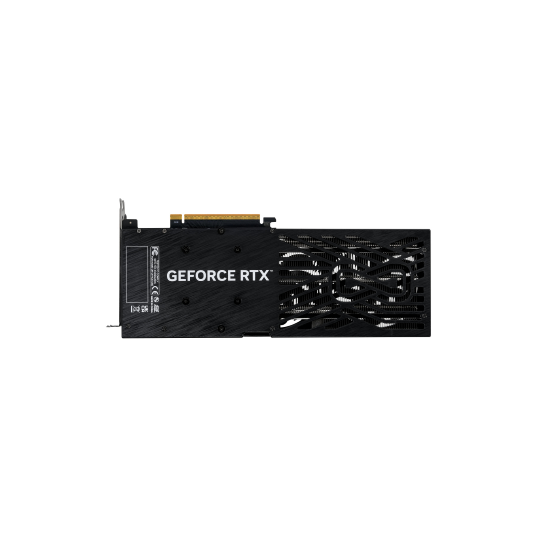 Une carte graphique noire avec la marque GeForce RTX, présentant son design et ses fonctionnalités.