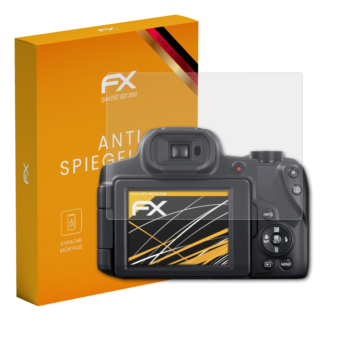 AtFoliX Schutzfolie Für Canon PowerShot SX70 HS – Ultraklar, 3 Stück, 6H Kratzfest