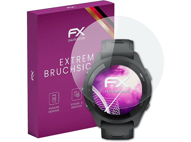 ATFOLIX FX-Hybrid-Glass Schutzglas (für Garmin Forerunner 265 (46 mm))