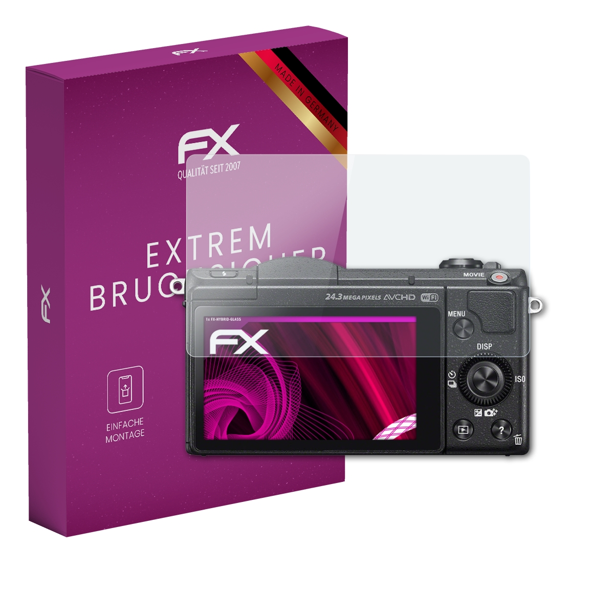 AtFoliX FX-Clear Displayschutzfolie Für Sony Alpha A5000 – Ultraklar, 6H Kratzfest, Blasenfrei, Made In Germany