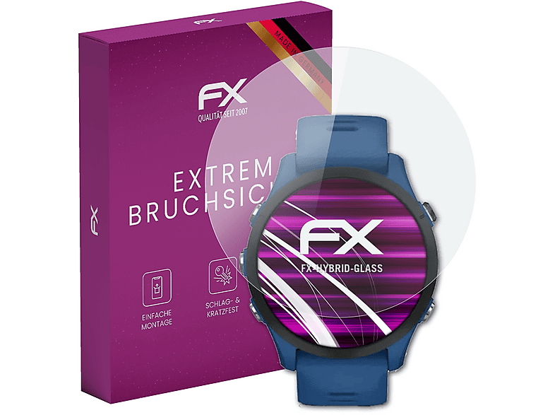 ATFOLIX FX-Hybrid-Glass Schutzglas (für Garmin Forerunner 255)