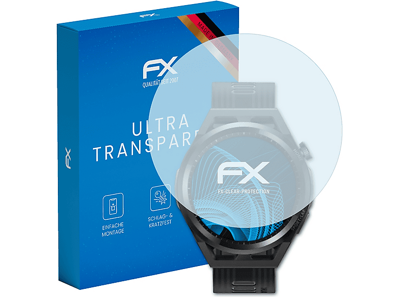 ATFOLIX 3x FX-Clear Displayschutz (für Huawei Watch GT Runner)