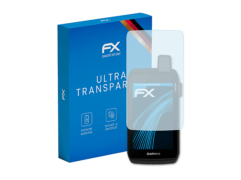ATFOLIX 3x FX-Clear Displayschutz (für Garmin Montana 710i