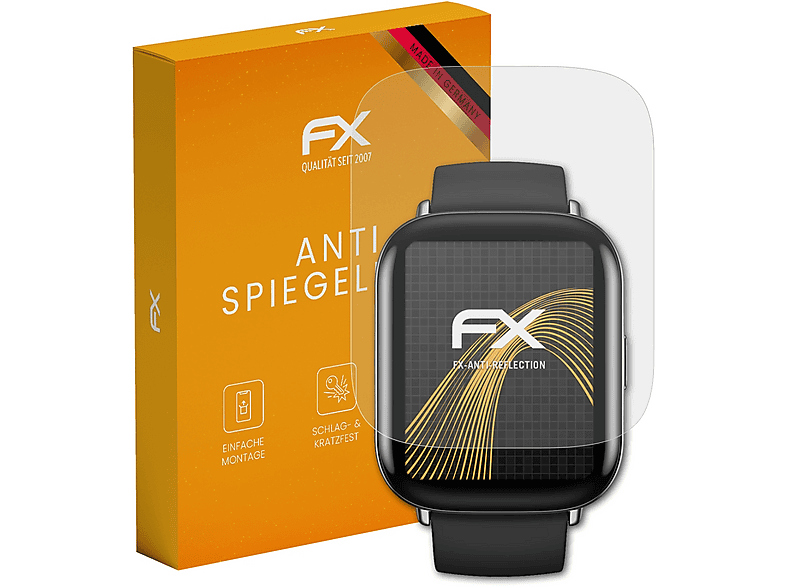 ATFOLIX 3x FX-Antireflex Displayschutz (für Amazfit Zepp E Square)