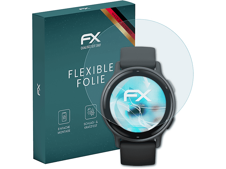 ATFOLIX 3x FX-ActiFleX Displayschutz (für Garmin Vivoactive 5)