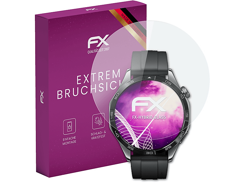 ATFOLIX FX-Hybrid-Glass Schutzglas (für Huawei Watch GT 4 (46 mm))