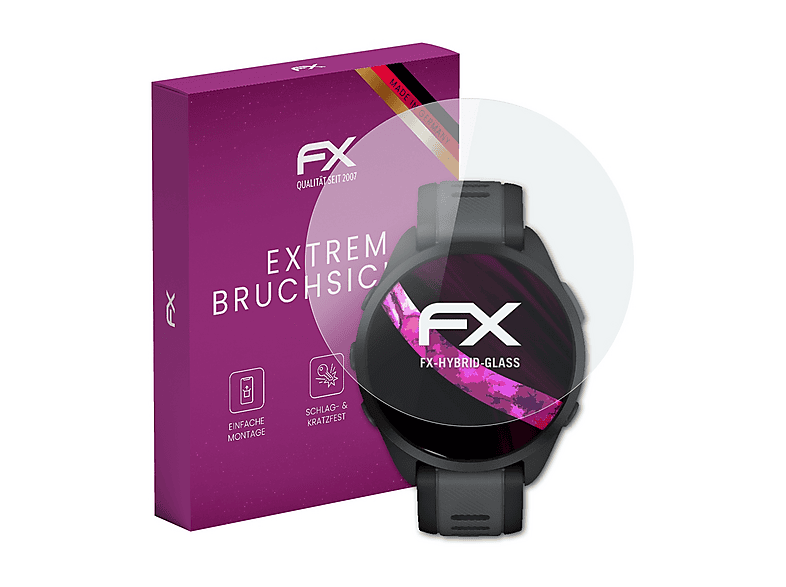 ATFOLIX FX-Hybrid-Glass Schutzglas (für Garmin Forerunner 165)
