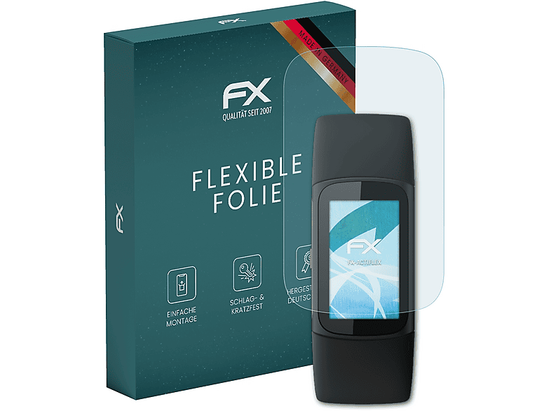 ATFOLIX 3x FX-ActiFleX Displayschutz (für Fitbit Charge 6)