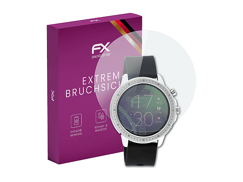 ATFOLIX FX-Hybrid-Glass Schutzglas (für oozoo Q00300 (45mm))