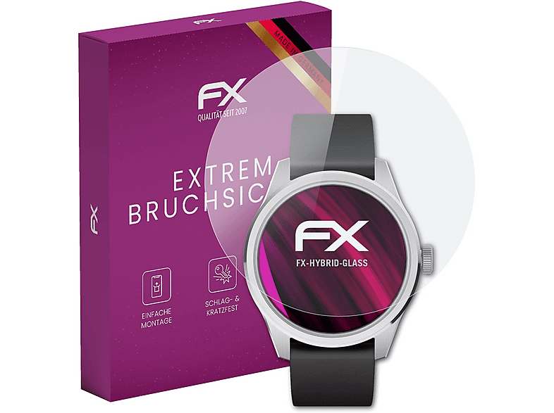 ATFOLIX FX-Hybrid-Glass Schutzglas (für Withings ScanWatch 2 (42 mm))