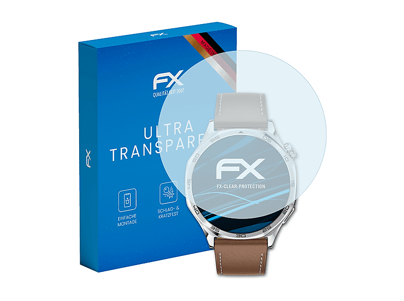 ATFOLIX 3x FX-Clear Displayschutz (für Huawei Watch GT 5 (46 mm))