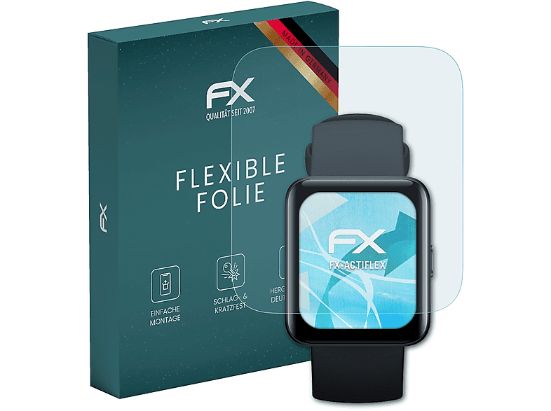 ATFOLIX 3x FX-ActiFleX Displayschutz (für Xiaomi Redmi Watch 2 Lite)