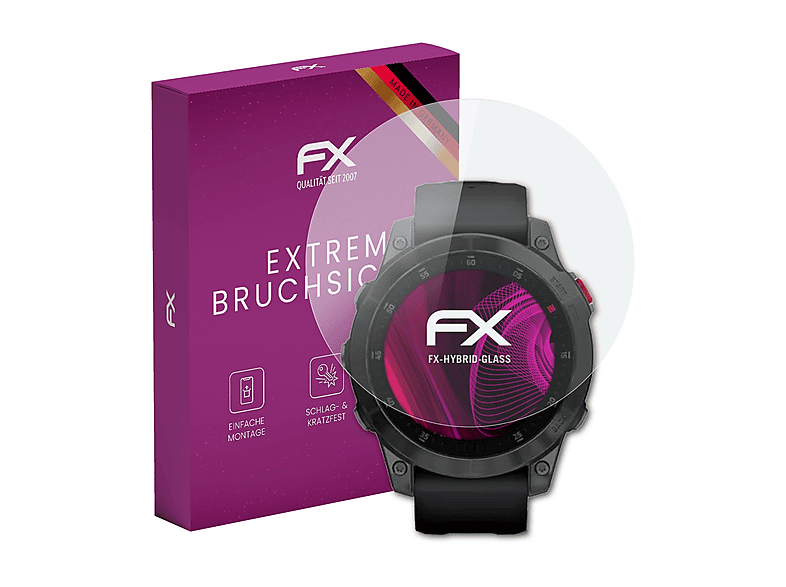 ATFOLIX FX-Hybrid-Glass Schutzglas (für Garmin Epix (Gen 2))