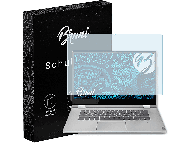 BRUNI 2x Basics-Clear Schutzfolie (für Lenovo IdeaPad C340 (14 inch))