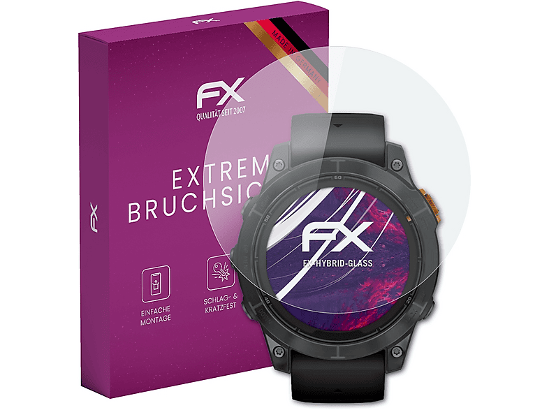 ATFOLIX FX-Hybrid-Glass Schutzglas (für Garmin Fenix 7 Pro (47 mm))