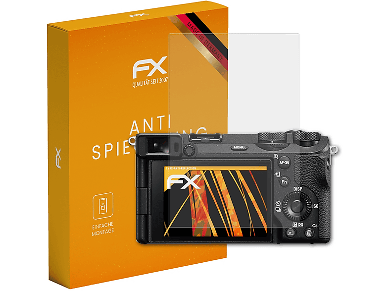 AtFoliX Panzerfolie Für Sony Alpha A7C – Antireflex, Stoßdämpfend, Kratzfest (3H), Inkl. Montagezubehör