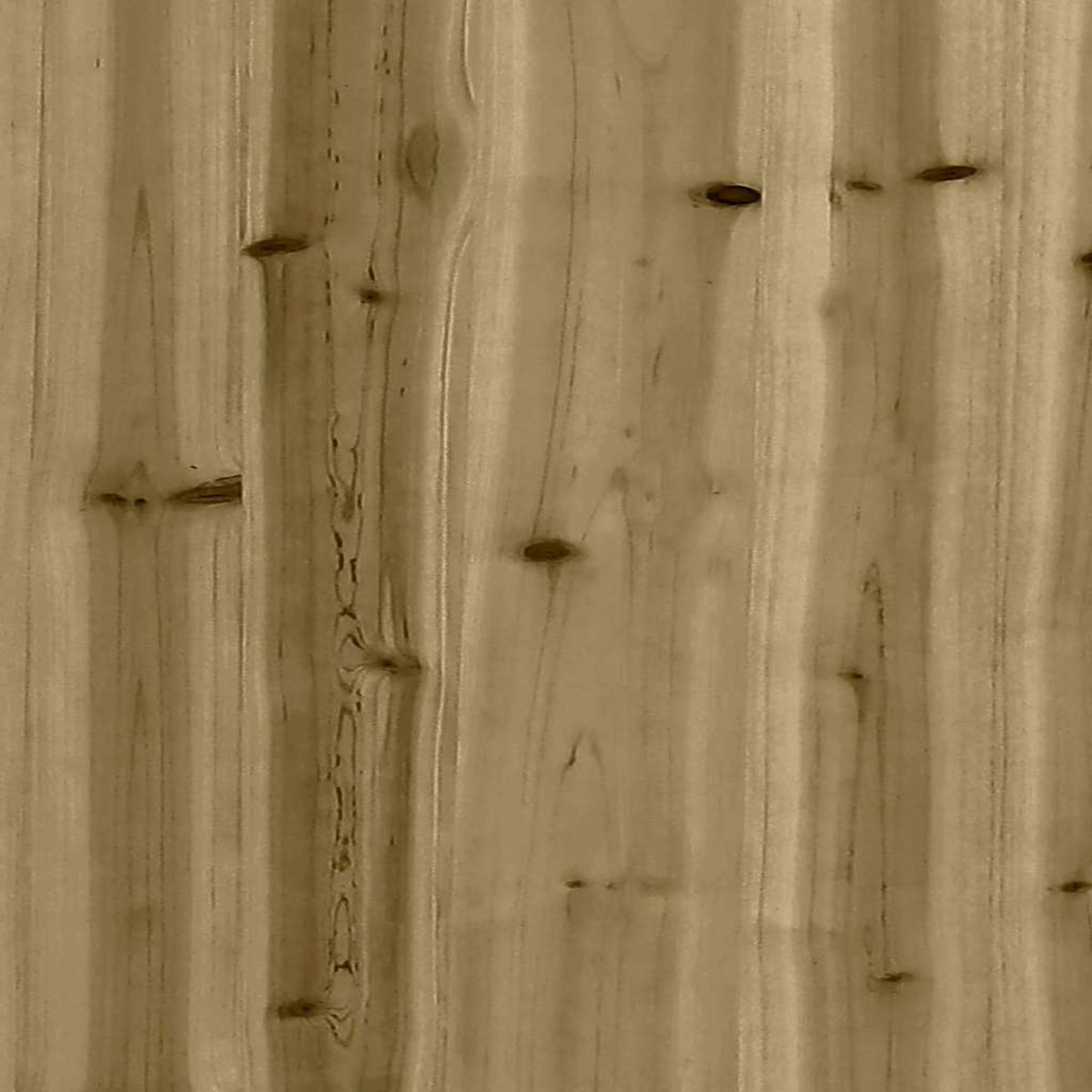 Nahaufnahme einer Holzwand mit vertikalen Linien und Knoten.