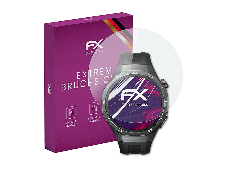 ATFOLIX FX-Hybrid-Glass Schutzglas (für Huawei Watch GT 5 Pro (46 mm))