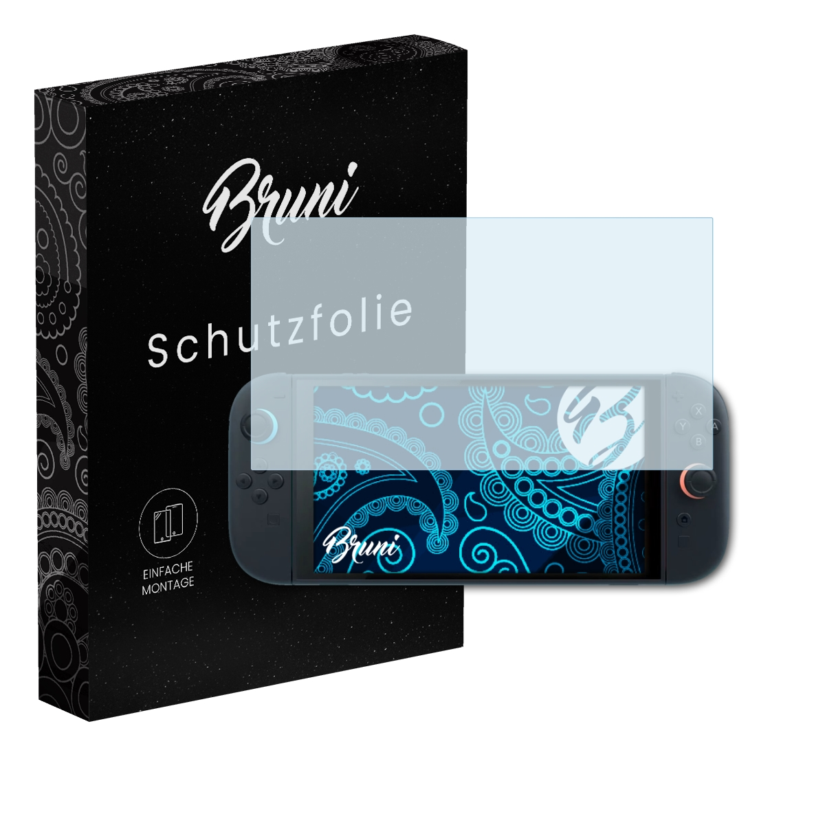 Schwarze Box, 'Bruni Schutzfolie', Folie über Konsole mit Knöpfen. Deutsches Flaggenemblem. Konsole.