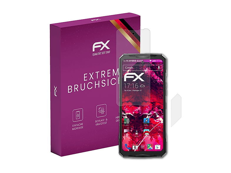 Apgo Hybrid Schutzglas Für Doogee T10 Plus – Ultraklar, Kratzfest, Full Glue, 8H Härte, Displayschutz