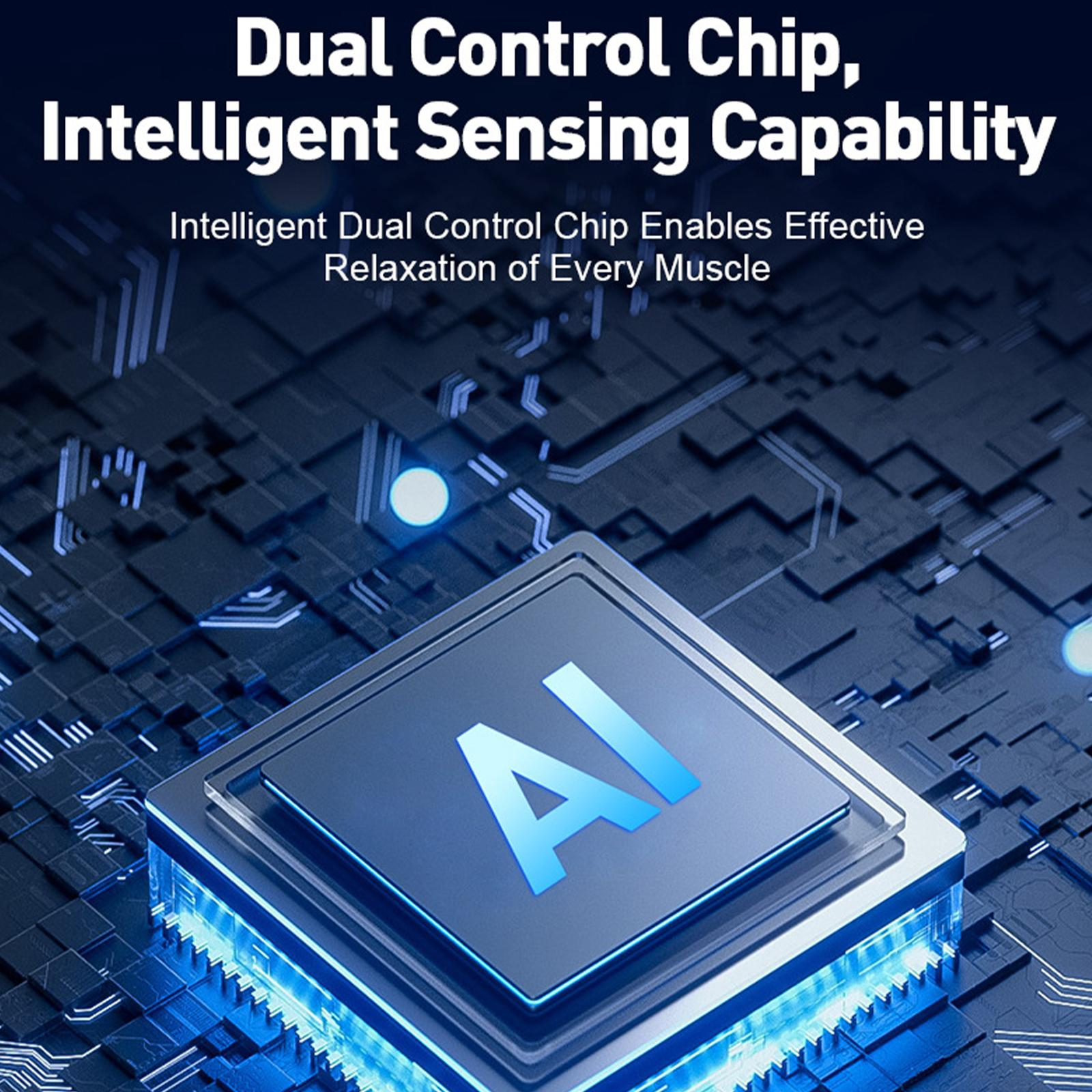 Bild mit AI-Chip-Grafik. Text: Dual Control Chip, Intelligent Sensing Capability und AI-Logo.
