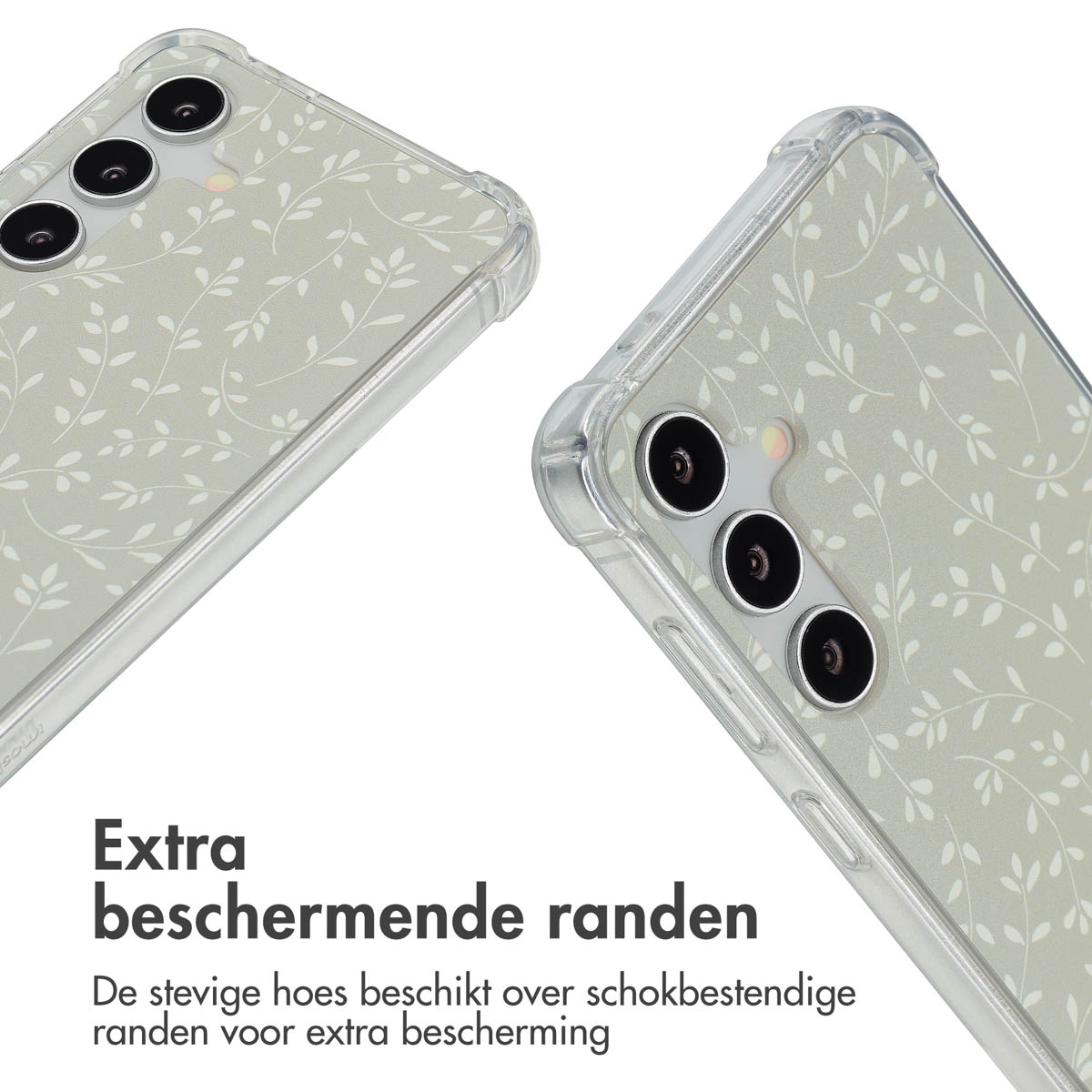 Deux coques de téléphone avec un motif floral.
