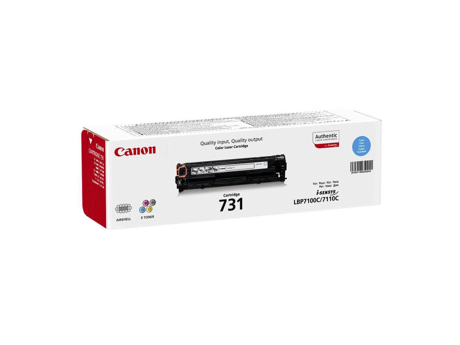 CANON 6271B002 CRG-731C Toner Lazer baskı Cyan
