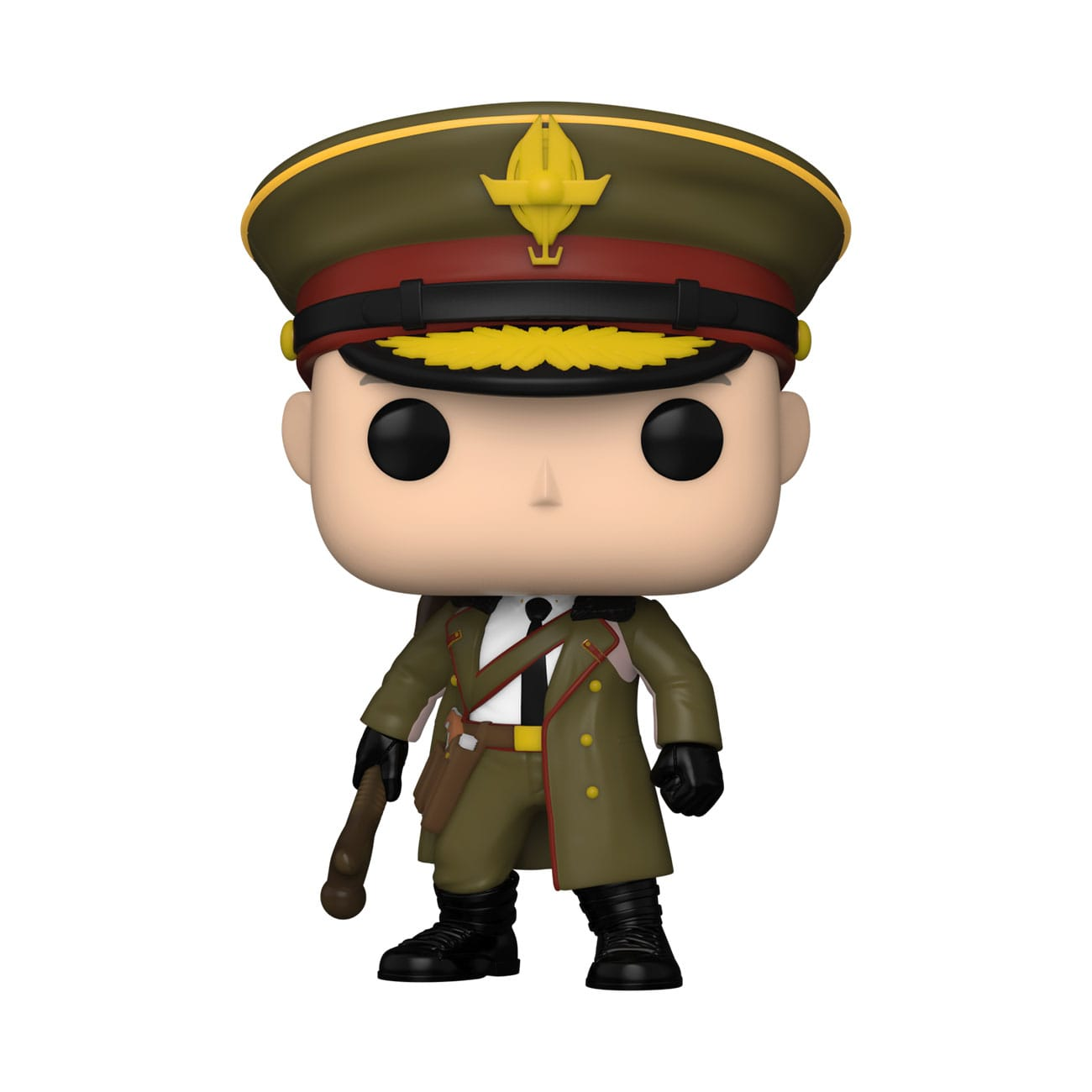 Figurka Funko Pop! mężczyzny w mundurze wojskowym i kapeluszu. Trzyma laskę i nosi czarne rękawiczki.