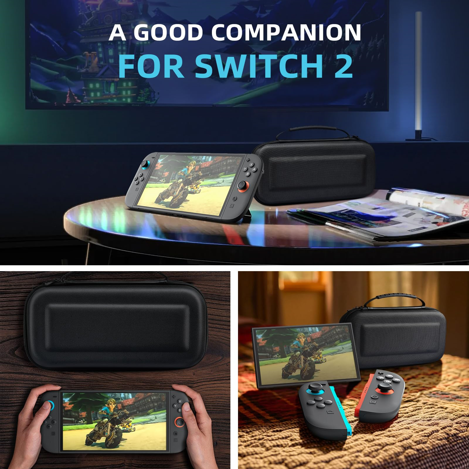 WHIQUTEY Switch 2 (2025), Koffer, Nintendo, Switch 2, Schwarz