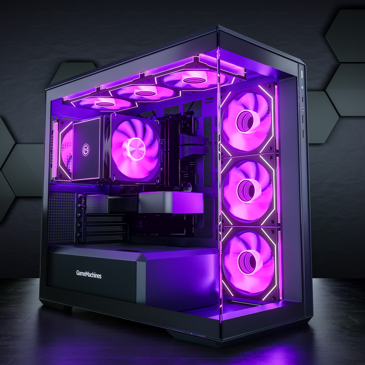 GAMEMACHINES Fury, RGB Kühler, Gaming PC mit AMD Ryzen™ 5700X Prozessor,  32 GB RAM, 1000 GB SSD, NVIDIA GeForce RTX™ 5060, Windows 11 Pro - Main Image