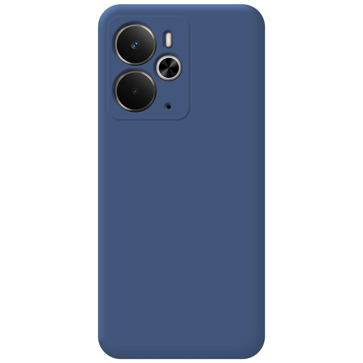 Custodia per telefono blu scuro tinta unita.