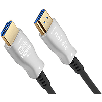 MediaMarkt NÖRDIC HDMI 2.1 AOC Glasvezel HDMI Kabel 50 m Zilver aanbieding