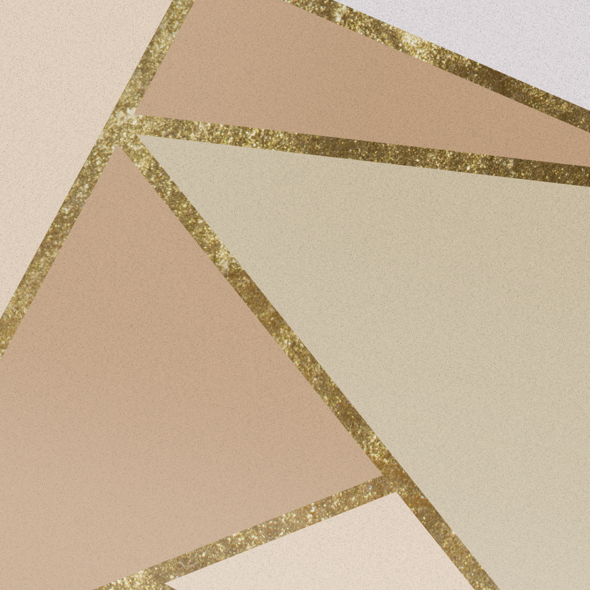 Abstraktes Design aus goldenen Linien auf beigen und braunen geometrischen Formen. Das Design befindet sich auf weißem Hintergrund.