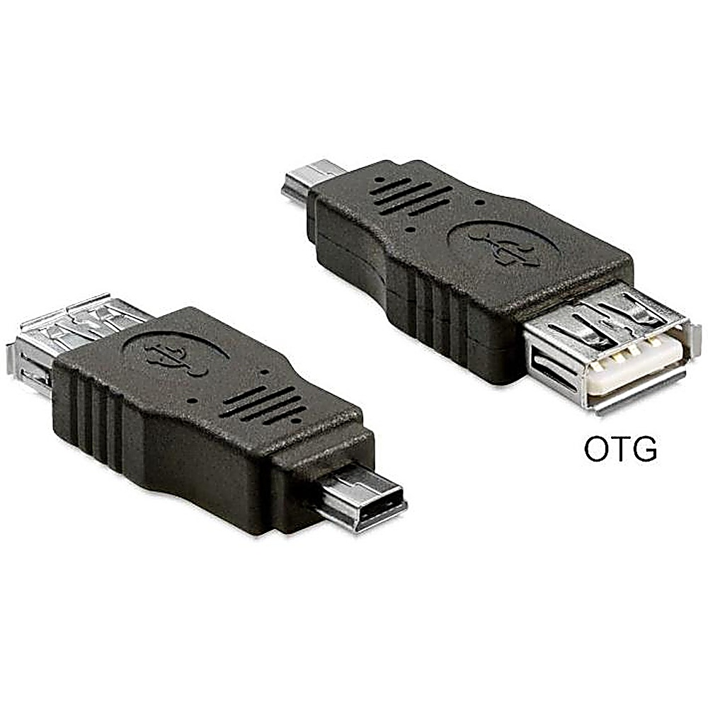 Due adattatori USB neri etichettati OTG.